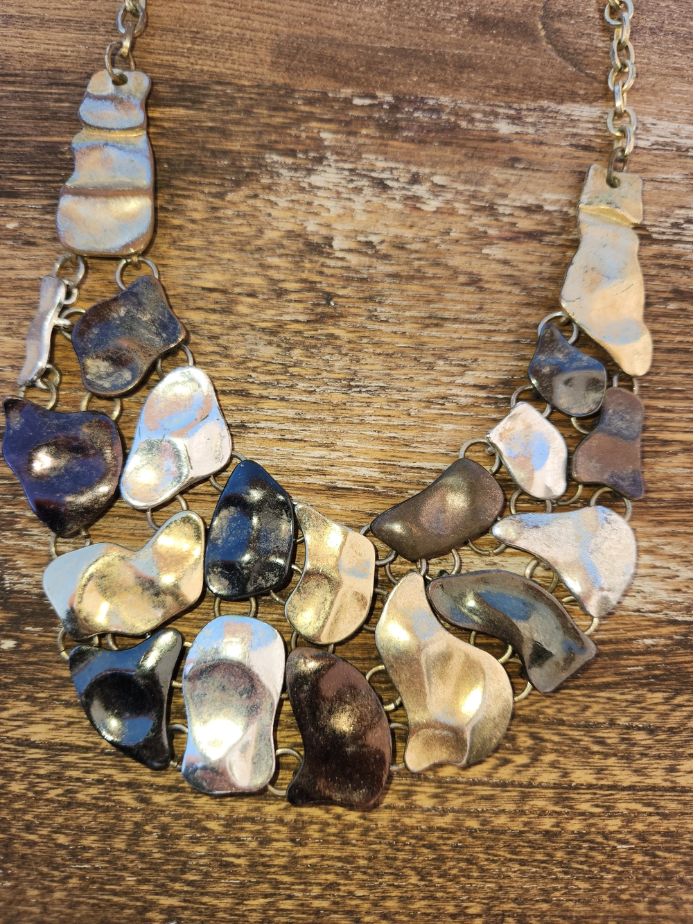 Gold-Tone Multi-Petal Statement Necklace - Women Jewelry - Picture 2 of 2